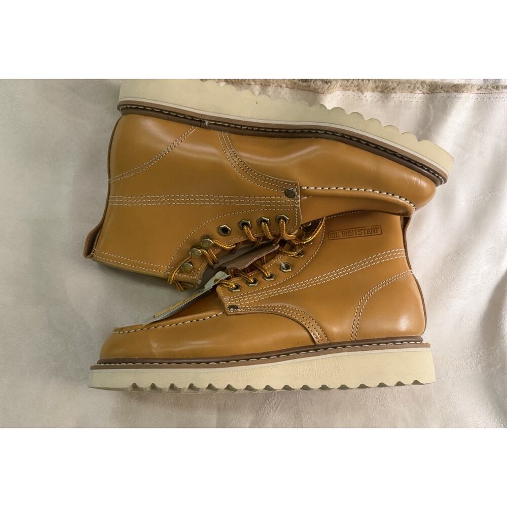 Toro Mock Toe American Made BootsSize 6.5 Color-Tan Goodyear Welted BNIB - Picture 4 of 12
